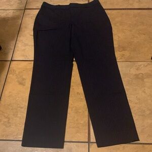 Banana Republic size 10 navy slacks with light khaki pinstripes. Perfect cond.